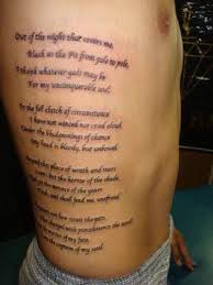 Rib Poem Tattoo Men Invictus Google Search Tatuagem Tatoo Poema