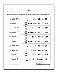 Percentage Worksheets With So Many Applications Requiring Calculating Percentages Th Math Worksheets Printable Math Worksheets Free Printable Math Worksheets