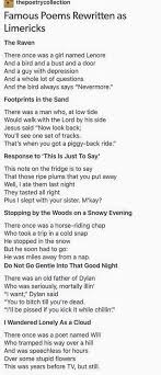 Funny Poems Famous Poems Poems Words
