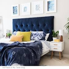 Velvet Indigo Tonic Living Guest Bedroom Decor Blue Headboard Bedroom Headboard
