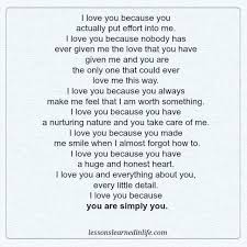 Lessons Learned In Life I Love You Because Love Appreciation Quotes Appreciation Quotes For Him Make Me Happy Quotes