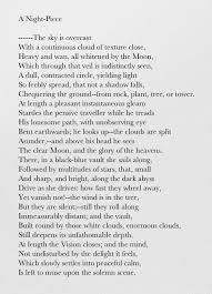 A Night Piece William Wordsworth Poetic Words Poetry Words William Wordsworth