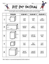 Volume Of Cubes And Rectangular Prisms Activity 6 G 2 Sixth Grade Math Volume Math Teaching Math