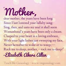 May 2014 Teach Me Genealogy Happy Mothers Day Poem Memorial Quotes For Mom Mother Quotes