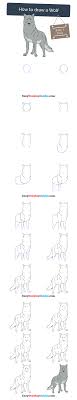 How To Draw A Wolf Easy Step By Step Drawing Guides Drawing Tutorials For Kids Easy Drawings Drawing Tutorial