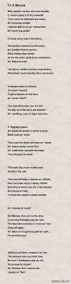 To A Mouse Poem By Robert Burns Poem Hunter Wife Poems Lettering Poems