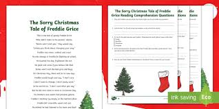 Ks2 The Sorry Christmas Tale Of Freddie Grice Poem Differentiated Worksheet