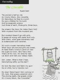 Crocodile Poems Roald Dahl Google Search Reading Literature Roald Dahl Poems Reading Comprehension Lessons