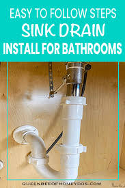 how to install bathroom sink drain