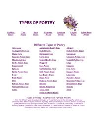 Types Of Poetry Poetry Cinquain Poetry Cinquain