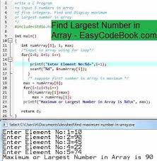 One Dimensional Array Programs In C Language Easycodebook Com Basic C Programs Programming Arrays