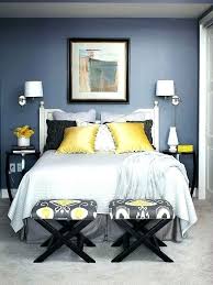Navy Blue Yellow And Grey Bedroom Gray And Navy Bedroom Mustard Black Cream And Gray Bedroom Color Bedroom Color Schemes Modern Apartment Decor Apartment Decor
