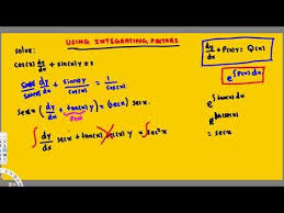 First Order Linear Differential Equation Integrating Factor Idea Stra Differential Equations Linear Differential Equation Linear Equations