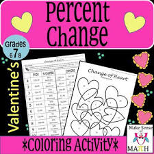Students Practice Percent Change With Percent Increase And Percent Decrease In This Valentin Math Games Middle School Pre Algebra Activities Middle School Math