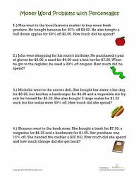 Percentage Word Problems Worksheet Education Com Word Problem Worksheets Money Word Problems Word Problems