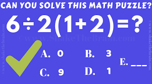Viral Mathematical Problem With Answer Maths Puzzles Simple Math Brain Teasers