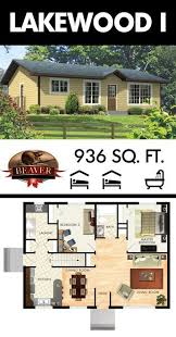 The Lakewood I Is A Country Bungalow Just Under 1000 Square Feet Much Like The Lakewood Ii It Is Spaci Small House Floor Plans Small House Plans House Plans