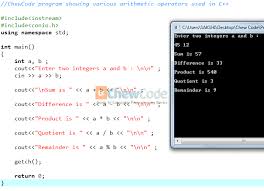 What Are The Various Arithmetic Operators Used In C Arithmetic Operator Coding