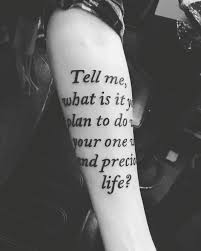 Mary Oliver One Wild Ad Precious Life Tattoo Life Tattoos Tattoos Tattoo Inspiration