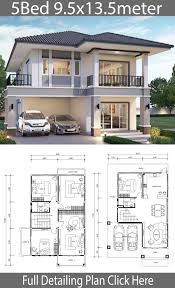 House Design 9 5x13 5m With 5 Bedrooms In 2020 Architectural House Plans Modern House Plans Diy Tiny House Plans Amazing modern house designs | 70+ 2 storey house complete plans.