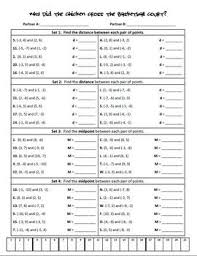 Distance Formula And Midpoint Formula Partner Activity Teaching Geometry Geometry Lessons Math Geometry