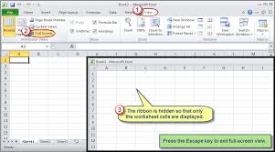 Restoring Full Screen Command In Excel 2013 Or Later Accountingwebrestoring The Full Screen Command In Excel 2013