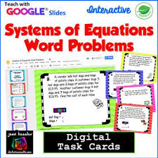 Systems Of Equations Word Problems With Google Slides Distance Learning Word Problems Solving Quadratic Equations Systems Of Equations