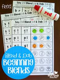 Free consonant blends kindergarten worksheets printable homework center work. Blend Dab Beginning Blends Worksheets This Reading Mama