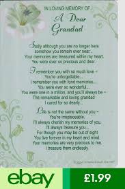 Grave Card In Loving Memory Of A Dear Grandad Graveside Verse Memorial Memoriam Funeral Quotes Birthday In Heaven Quotes Funny Funeral Poems