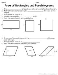 Area Of Rectangles And Parallelograms Notes Parallelogram Guided Notes Middle School Math Classroom