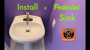 to install a pedestal sink and faucet