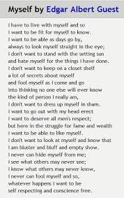 Myself By Edgar Albert Guest Inspirational Poems Poetry Words Motivational Poems