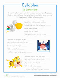 Limerick Syllables Worksheet Education Com Limerick For Kids Limerick Poem Limerick