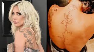 Lady Gaga Gets La Vie En Rose Back Tattoo Tribute To A Star Is Born Allure Rose Tattoo On Back Lady Gaga Tattoo Lady Gaga