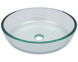 625 clear glass vessel bathroom sink