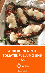 Auberginen Mit Tomatenfullung Und Kase Rezept Rezepte Auberginen Essensrezepte