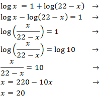 We Resolve The Logarithmic Equation Log X 1 Log 22 X Studying Math Physics Books Learning Math