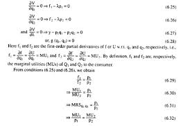 Consumer Equilibrium Formula Microeconomics
