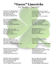 Guess Who What Limericks Limerick Poetry Tea Time Poetry Lessons