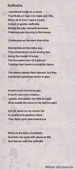 I Wandered Lonely As A Cloud Daffodils Poem By William Wordsworth Poem Hunter Poems William Blake Poems William Wordsworth Poems
