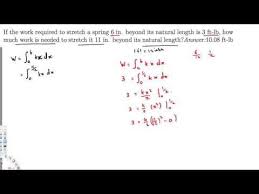 Work And Hooke S Law Ex 3 Calculus Work Math