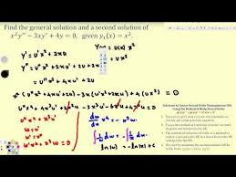 Reduction Of Order Linear Second Order Homogeneous Differential Equations Differential Equations Equations Math