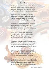 Junk Food Funny Cute Poems Funny Poems Food Humor Poems