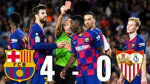 Los dos mejores jugadores de barcelona son lionel andres messi con 5 goles y anssumane fati con4 goles. Barcelona Vs Sevilla 4 0 La Liga 2019 20 Match Review Youtube