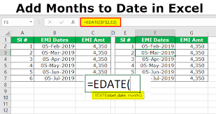 Add Months To Date In Excel Using Edate Function With Example
