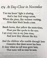 Thomas Hardy At Day Close In November Poems Slam Poetry Autumn Poetry