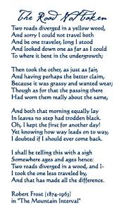 The Road Not Taken Robert Frost This Poem Is Great For Teaching Kids Teens That Sometimes Following The Crowd Isn T The Great Poems The Road Not Taken Words