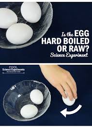 is the egg hard boiled or raw science