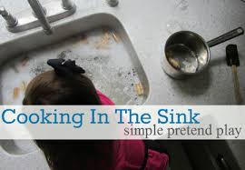 the sink sensory pretend play