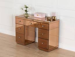 Monroe Dressing Table In Rose Gold Mirrored Furniture Mirrored Bedroom Furniture Mirrored Bedroom Furniture Sets